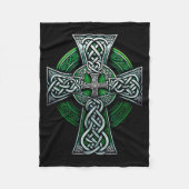 Irish Celtic Cross Knot Christian Holy Trinity Sco Fleece Deken (Voorkant)