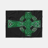 Irish Celtic Cross Knot Christian Holy Trinity Sco Fleece Deken (Voorkant (Horizontaal))