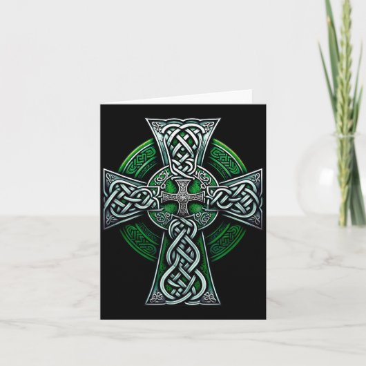 Irish Celtic Cross Knot Christian Holy Trinity Sco Kaart (Voorkant)