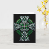 Irish Celtic Cross Knot Christian Holy Trinity Sco Kaart (Gele Bloem)