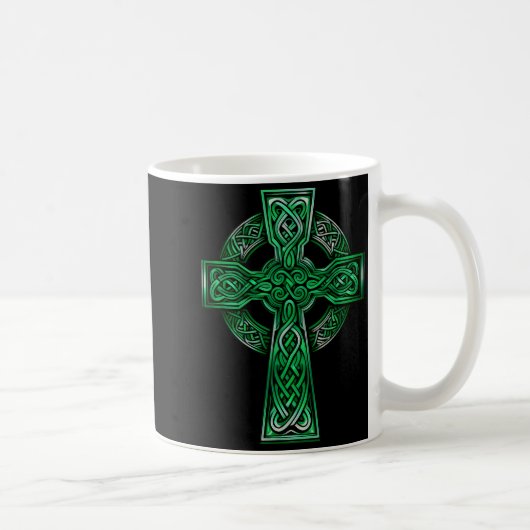 Irish Celtic Cross Knot Christian Holy Trinity Sco Koffiemok (Rechts)