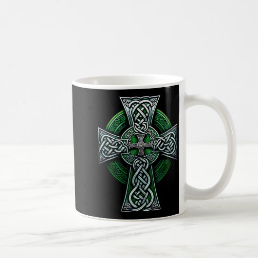 Irish Celtic Cross Knot Christian Holy Trinity Sco Koffiemok (Rechts)
