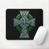 Irish Celtic Cross Knot Christian Holy Trinity Sco Muismat (Met muis)