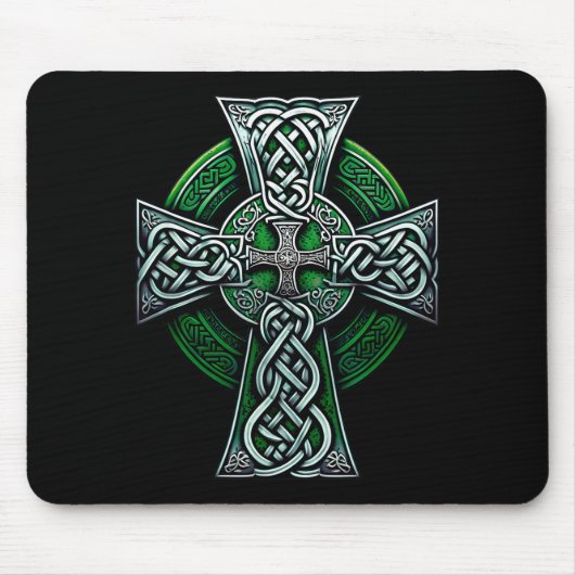 Irish Celtic Cross Knot Christian Holy Trinity Sco Muismat (Voorkant)