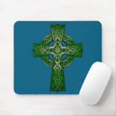 Irish Celtic Cross Knot Christian Holy Trinity Sco Muismat (Met muis)