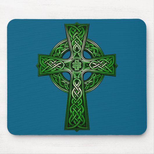 Irish Celtic Cross Knot Christian Holy Trinity Sco Muismat (Voorkant)