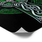 Irish Celtic Cross Knot Christian Holy Trinity Sco Poster (Hoek)