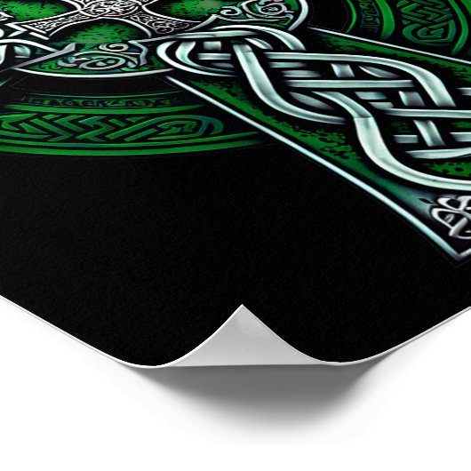 Irish Celtic Cross Knot Christian Holy Trinity Sco Poster (Hoek)