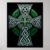 Irish Celtic Cross Knot Christian Holy Trinity Sco Poster (Voorkant)