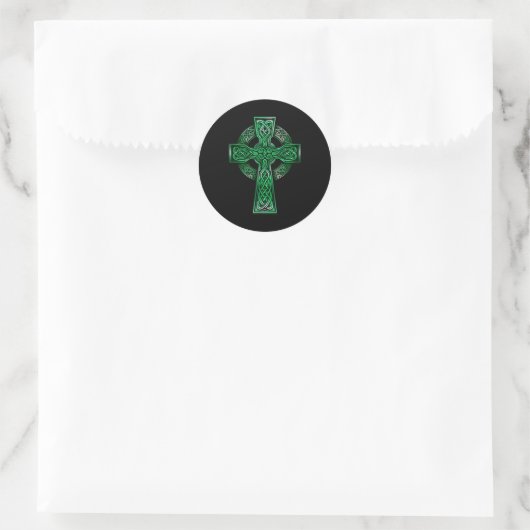 Irish Celtic Cross Knot Christian Holy Trinity Sco Ronde Sticker (Tas)