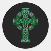 Irish Celtic Cross Knot Christian Holy Trinity Sco Ronde Sticker (Voorkant)