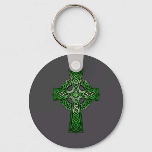 Irish Celtic Cross Knot Christian Holy Trinity Sco Sleutelhanger (Voorkant)