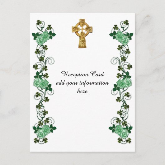 Irish Celtic Cross ontvangstkaart Briefkaart (Voorkant)