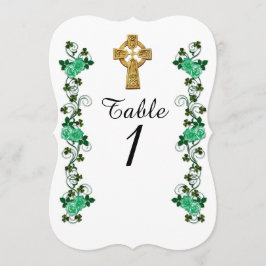 Irish Celtic Cross tafel nummer kaart