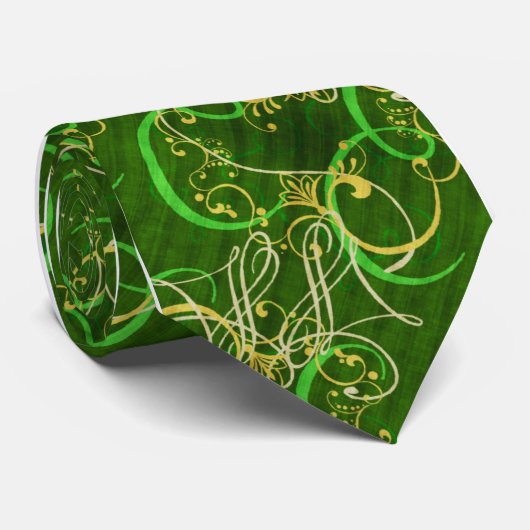 Irish Celtic Damask Designer Stropdas (Opgerold)