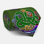 Irish Celtic Design on Green Stropdas (Opgerold)