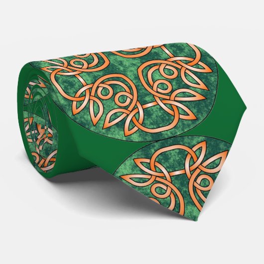 Irish Celtic Design St. Patrick's Day Stropdas (Opgerold)