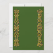 Irish Celtic Design Wedding Invitation Kaart (Achterkant)