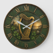 Irish Celtic Harp Grote Klok (Voorkant)