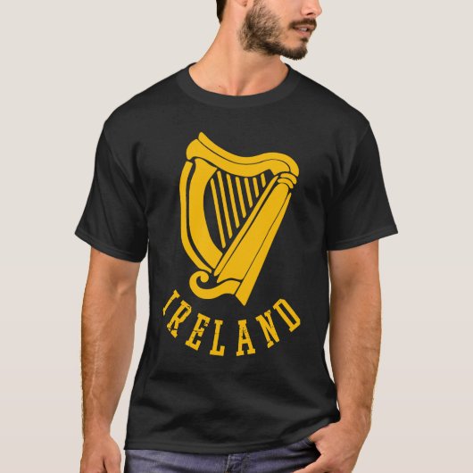 Irish Celtic Harp Medieval Emblem of Ireland 1 T-shirt (Voorkant)