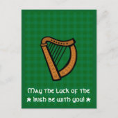 Irish Celtic Harp Saint Patrick's Day Briefkaart (Voorkant)