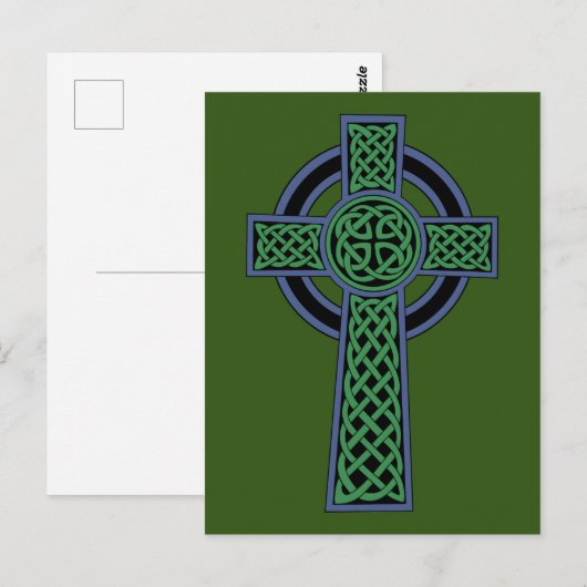 Irish Celtic Knot Cross Briefkaart (Voorkant / Achterkant)