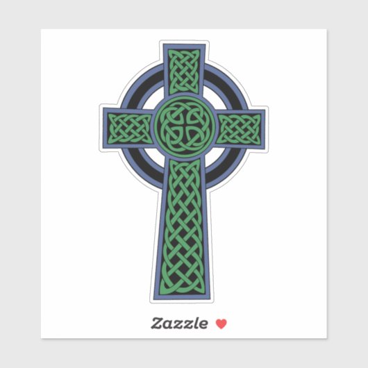 Irish Celtic Knot Cross Sticker (Vel)