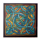 Irish Celtic Knot Design Ceramic Tile Tegeltje (Voorkant)