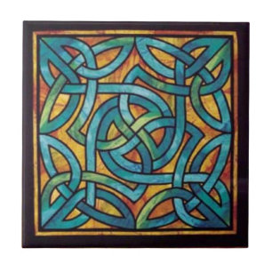 Irish Celtic Knot Design Ceramic Tile Tegeltje