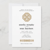 Irish Celtic Knot Gold Wedding Kaart (Voorkant)