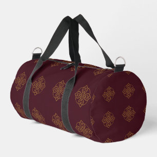 ⭐⭐⭐⭐⭐Irish Celtic Knot - Goud op Maroon Plunjezak