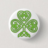 Irish Celtic Knot Heart Ronde Button 3,2 Cm (Voorkant)