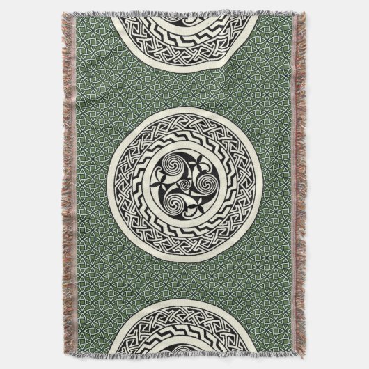 Irish Celtic Knot Throw Blanket Deken (Voorkant Verticaal)