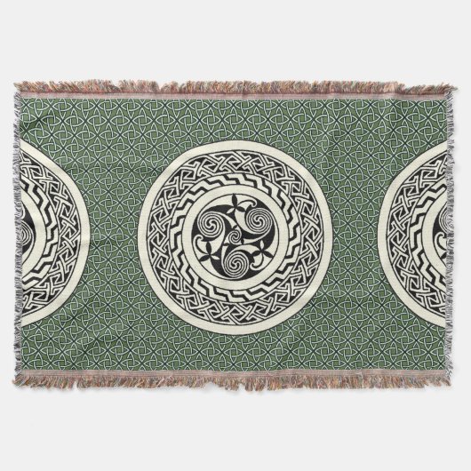 Irish Celtic Knot Throw Blanket Deken (Voorkant)