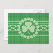 Irish Celtic Shamrock Briefkaart (Voorkant / Achterkant)