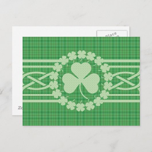 Irish Celtic Shamrock Briefkaart (Voorkant / Achterkant)
