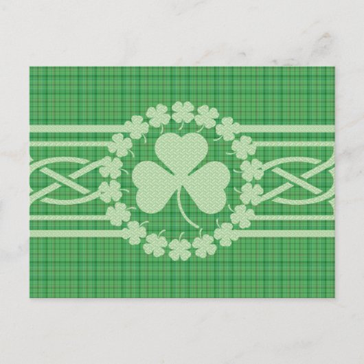 Irish Celtic Shamrock Briefkaart (Voorkant)