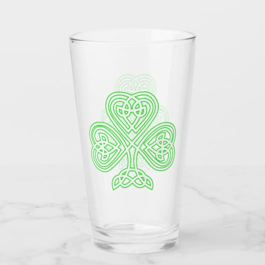 Irish Celtic Shamrock Glas (Achterkant)