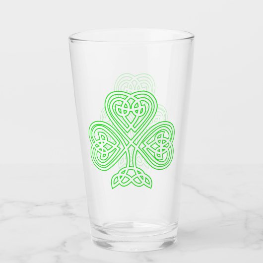 Irish Celtic Shamrock Glas (Voorkant)