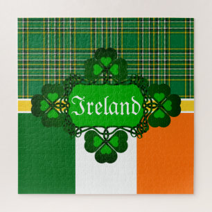 Irish Celtic shamrock/Ireland national plaid/flag  Legpuzzel