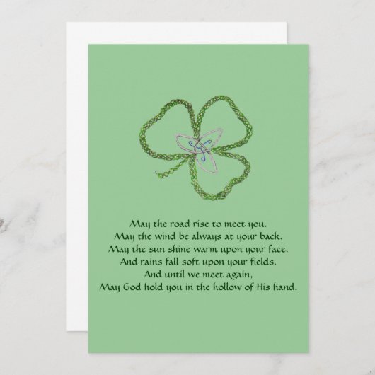 Irish Celtic Shamrock Knot (Voorkant / Achterkant)