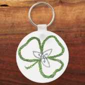 Irish Celtic Shamrock Knot Sleutelhanger (Voorkant)