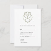 Irish Celtic Swan Love Knot Wedding RSVP Kaart (Voorkant)