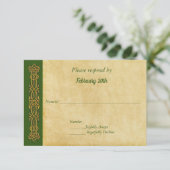 Irish Celtic Thmed Wedding RSVP (Staand voorkant)