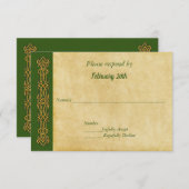 Irish Celtic Thmed Wedding RSVP (Voorkant / Achterkant)