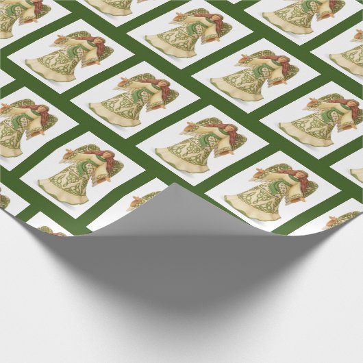 Irish Celtic Trinity Knot Angel Cadeaupapier (Hoek)