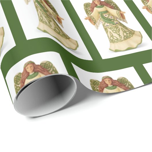 Irish Celtic Trinity Knot Angel Cadeaupapier (Rol Hoek)