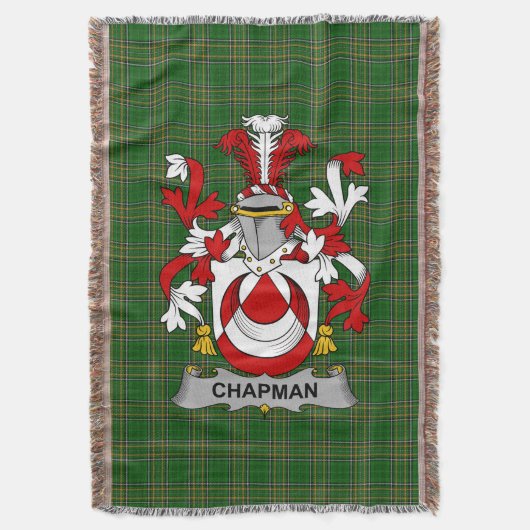 Irish Chapman wapenschild Family Crest Ireland Deken (Voorkant Verticaal)