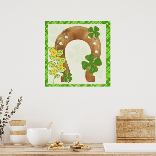 Irish Charm Whimsical Folk Art Print (Keuken)