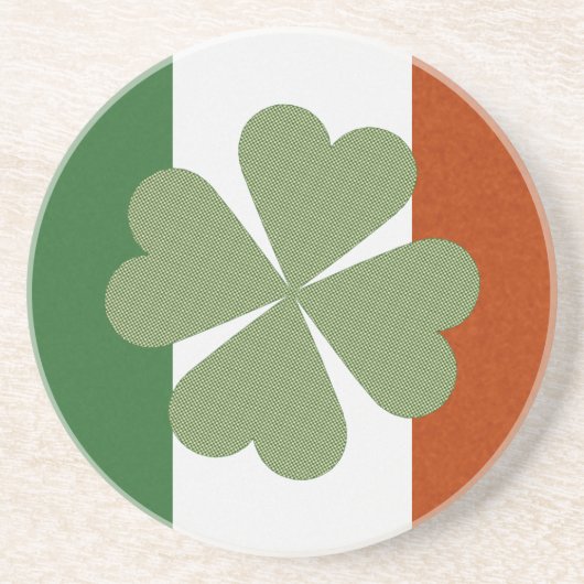Irish Charming Lucky Clover Zandsteen Onderzetter (Voorkant)